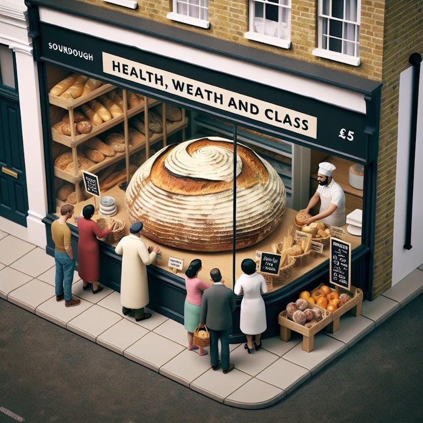 In the UK, a £5 sourdough loaf ignites debate over health, wealth, and social class. The pricey bread represents a healthier choice for some, while highlighting the economic divide as others struggle to afford basic food staples. #BreadBattle #Sourdough #SocialDivide